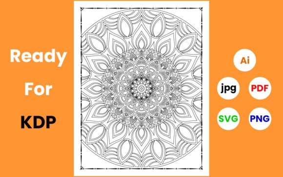 Mandala Floral Coloring Page Adults KDP Review