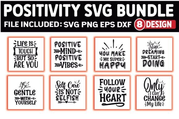 Positivity SVG Bundle Free: Graphics and Crafts for Modern Branding