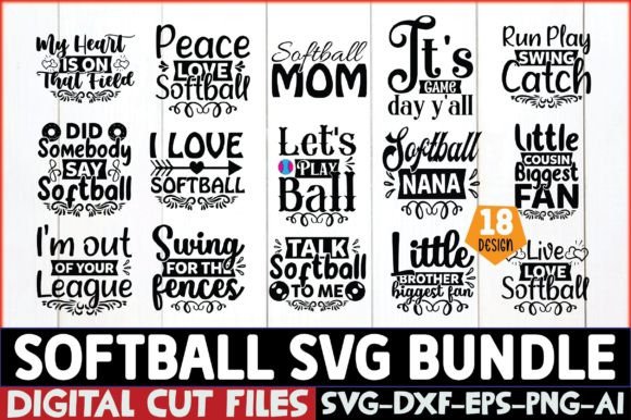 Softball SVG Bundle: Graphics and Crafts for Local Branding