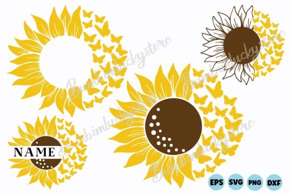 Sunflower Butterfly SVG – A Vibrant Graphic Design Asset for Crafts