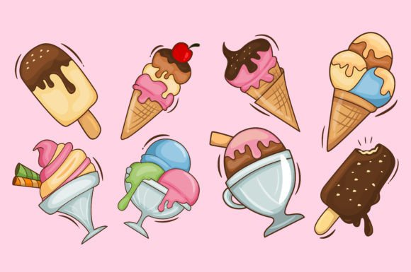 Sweet Ice Cream Vector Illustration – A Versatile Graphic Design Freebie